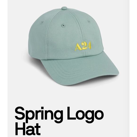 A24 SPRING LOGO HAT SKY BLUE WITH YELLOW EMBROIDERY; NO LONGER AVAIL ON WEBSITE - Picture 3 of 3